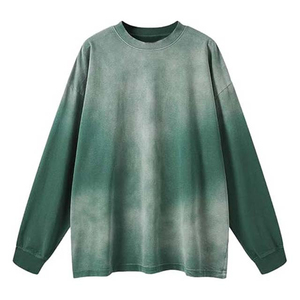 Best Fashionable Streetwear Warm Heavyweight Men Sweatshirts Men's Cotton Oversized Vintage Acid <b>Washed</b> Sweatshirts OEM - Product Image 1