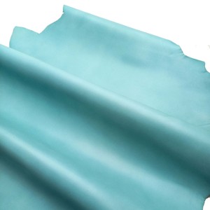 Doublure de chèvre durable écologique en cuir bleu aqua de 0.60mm d'épaisseur pour sacs et portefeuilles - Product Image 1