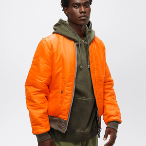 เสื้อแจ็กเก็ตบอมเบอร์แขนยาวคอตั้งและวัสดุระบายอากาศสำหรับฤดูหนาว - Product Image 4