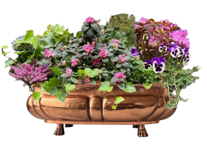 Jardinières d'extérieur en cuivre en gros, jardinières d'extérieur modernes martelées, jardinières d'extérieur décoratives hautes, pots de fleurs - Product Image 3