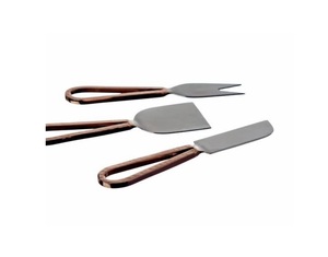 Juego de Cubiertos de utensilios de cocina de acero inoxidable con mango de cuerno Natural de diseño elegante único, utensilios para el hogar de alta calidad, cubiertos para cortar queso - Product Image 1