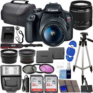 Digital DSLR <b>Camera</b> with 18-55mm Zoom Lens 2X 32GB Memory Cards <b>Filters</b> and Accessories - Product Image 1