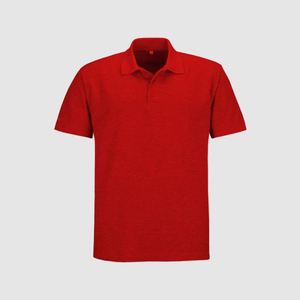 Polo de algodón de manga corta, Color rojo, venta al por mayor, fabricante directo de fábrica, marca personalizada - Product Image 2