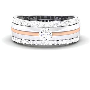 Bague en diamant solitaire exclusive en or 18 carats pour filles et femmes Bijoux en diamant de luxe certifiés IGI - Product Image 2