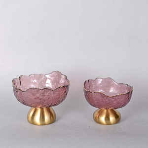 Frutero decorativo de vidrio acanalado, moderno, decorativo, hecho a mano, boda, decoración del hogar, mesa de comedor, centro de mesa, frutero 2023 - Product Image 3