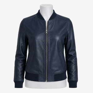 Chaqueta de Cuero Genuino para Mujer, Estilo Motociclista, Invierno, Cómoda, Ajuste Suave, Prenda Exterior Personalizada, Premium y Duradera - Product Image 1