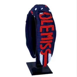 Bandeau élégant et tendance, brodé de perles, taille personnalisée, bandeau pour filles/femmes, bandeau pour le jour du match, qualité d'exportation - Product Image 5