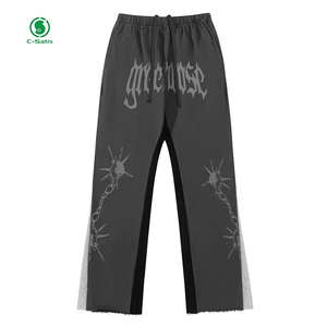 Pantalones Deportivos de Algodón Grueso OEM, Pantalones Deportivos Holgados con Pintura Personalizada para Hombre - Product Image 5