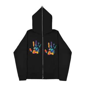 Último diseño Venta en línea Sudaderas con cremallera de cara completa Hecho en Pakistán Tamaño personalizado y color Sudadera con capucha con cremallera de cara completa - Product Image 3