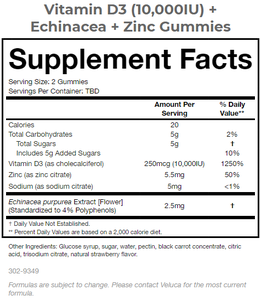 Global Exporter Selling Standard Quality Children <b>Adults</b> Usage 10000 IU <b>Vitamin</b> D3 Zinc Echinacea <b>Gummy</b> Candy Immune Support - Product Image 4