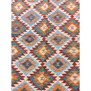 Alfombra Kilim de Maimana, Afganistán, 196 x 152 cm - Product Image 1