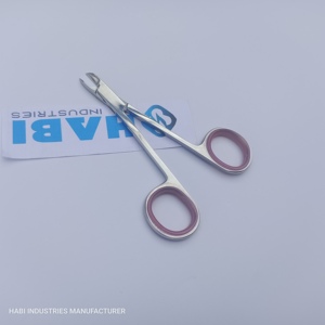 Manufacturer's Beauty Products Scissor-Shaped Cuticle Nippers With Rubber <b>Ring</b> Handle for Nail Clipper Use - Product Image 5