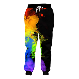 Pantalones con estampado de sublimación transpirable OEM ODM 100% poliéster hombres mujeres diseño personalizado ropa de gimnasio Pantalones deportivos - Product Image 1