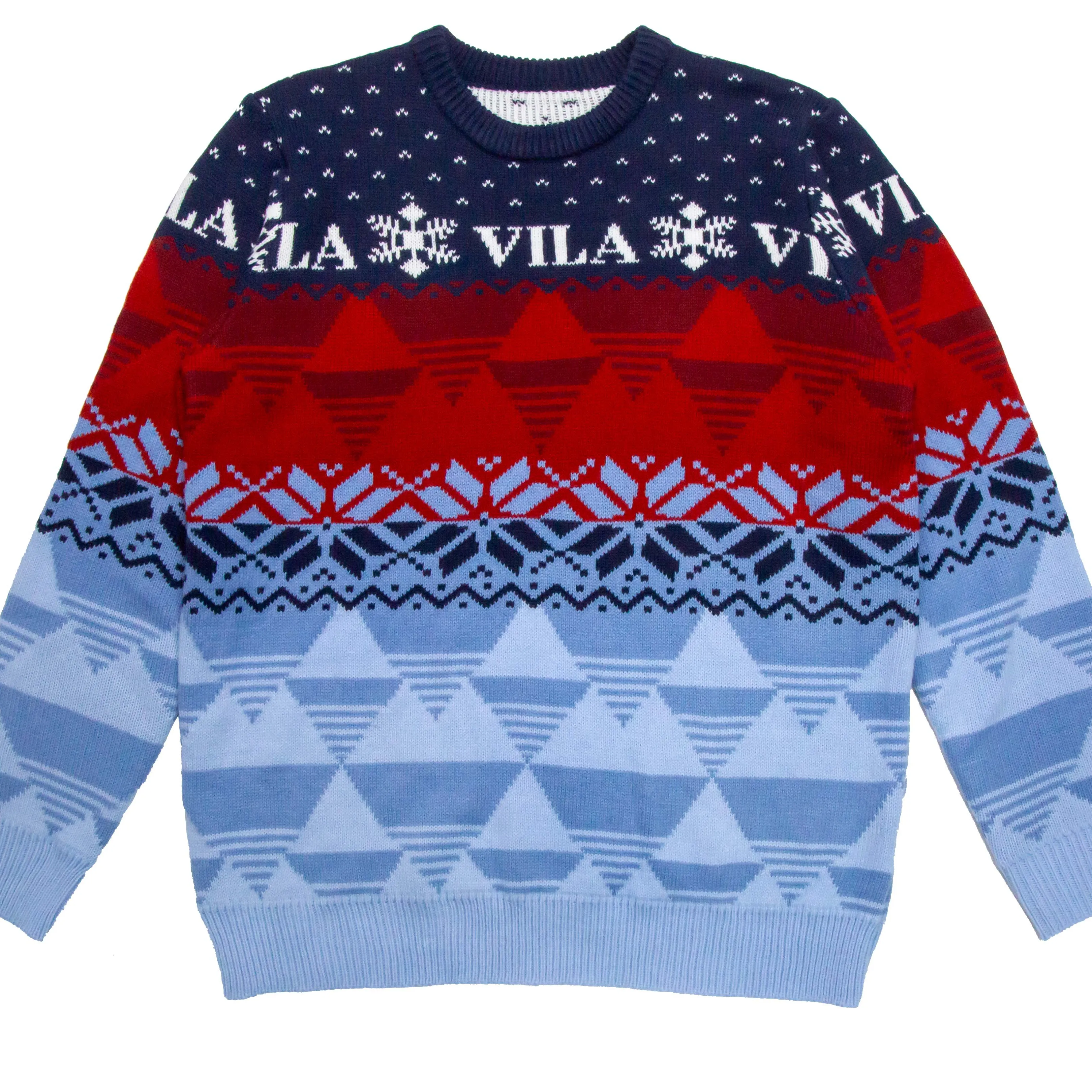 Plus Size Retro Christmas Jumper Jacquard Knitting Pullover Women Unisex Knitwear Sweaters Men