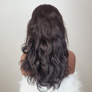 Superpelucas de pelo vietnamita virgen de color natural moderno, onda del cuerpo, encaje transparente, longitud larga para mujeres - Product Image 3