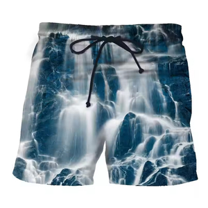 Pantalones Cortos Personalizados para Hombre, Sublimados, Casuales, 100% Algodón, Estampados, de Cintura Media, con Cierre de Cordón, Transpirables, Resistentes al Viento, de Secado Rápido, para Verano - Product Image 6