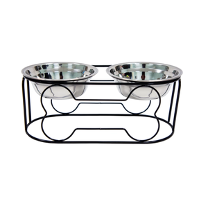 Soporte de Metal para Comida de Perro, Soporte Doble de Diseño Artesanal para Servicio de Alimentación de Perros y Gatos - Product Image 5