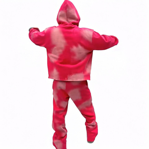 Ensemble survêtement décontracté unisexe en molleton d'hiver avec logo personnalisé, 2 pièces, 100% coton, surdimensionné, respirant, lavage à l'acide - Product Image 2