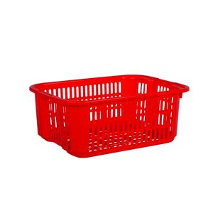 5050 PLASTIC CATE 3T Panier de rangement en plastique rouge Conteneur spacieux, léger et durable pour vêtements, jouets ou bureau - Product Image 2