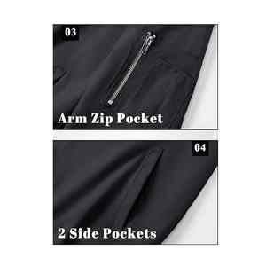 Chaqueta Bomber Reversible Impermeable con Bolsillo con Cremallera y Botón Único, Estilo Urbano de Invierno 2025, Chaqueta Cortavientos con Logotipo Personalizable para Hombre - Product Image 3