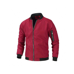 Chaqueta de invierno de alta calidad con logotipo personalizado para hombre, venta al por mayor de OEM, bombardero deportivo de talla grande, cuello levantado, tela de lona, calle principal para - Product Image 3