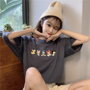 Camisetas de mujer largas con cuello redondo y manga holgada de alta venta, fabricante de hombros caídos transpirables DE FÁBRICA DE Bangladesh - Product Image 6