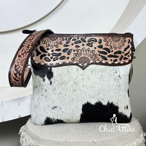 Sac à main en cuir de vachette véritable, design tendance 2025, fait main, grande capacité, sac bandoulière et sac à main pour femmes - Product Image 1