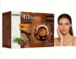 Café de Colágeno NUGEN Bloom, 10 Sobres, Probióticos, Café Instantáneo con Sabor a Crema, con Cafeína - Product Image 1
