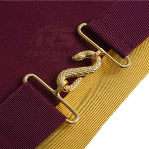 Tablier maçonnique en velours brodé avec symboles de la loge, tablier maçonnique en peau d'agneau, régalia maçonnique de qualité supérieure - Product Image 6