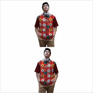 T-shirt à manches courtes et col rond en coton mélangé avec logo personnalisé pour hommes, haut décontracté pour la mode de rue - Product Image 4