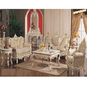 Juego de Sofás de Madera de Teca Tallada a Mano Estilo Italiano, Muebles Modernos para Sala de Estar, Portátiles, de Lujo, Tamaño Personalizado Profesional - Product Image 1