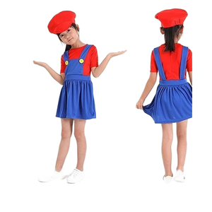 20135 ragazze idraulico rosso Costume bambino Kawaii Outfit - Product Image 1