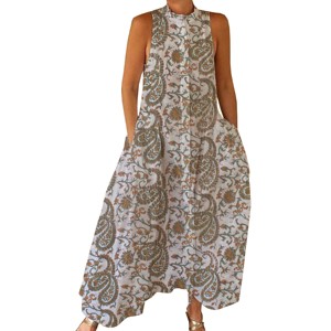 Combinaison florale 100% coton Fermeture éclair Longue Imprimé floral écologique Imprimé parfait Cadeau pour elle - Product Image 1