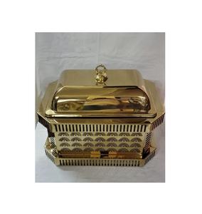 Réchaud traditionnel luxueux vaisselle en acier inoxydable chauffe-plats fait à la main classique élégant kit d'ustensiles dessus de table - Product Image 1