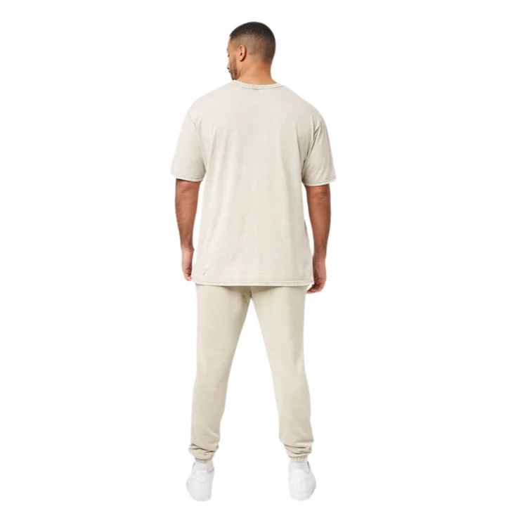 Mens Washed Vintage Green Oversized Sweatpants Relaxed Fit Soft Cotton Fleece Washed Look Durable Street Style Jogger