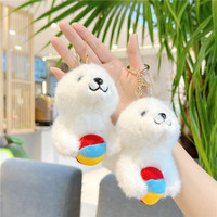 Hot Sea Dog Porte-clés En Peluche Animal Jouets Lion De Mer Porte-clés Kawaii Sac Charmes Peluche Peluche Sealife Seal Poupée Jouets En Peluche