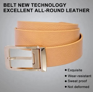 Ceinture en cuir de vache véritable vintage de luxe pour hommes avec boucle en alliage Taille unique - Product Image 6