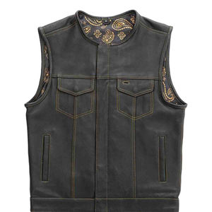 Chaleco de Cuero PU Marrón para Hombre, Cuello en V, Impermeable, Reversible, Transpirable, Ecológico, de Secado Rápido, Ropa Exterior Informal de Invierno - Product Image 6