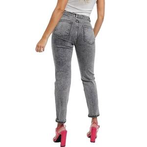 Pantalones vaqueros de Mujer sólidos de Color personalizado de alta calidad, transpirables, ecológicos, de talla grande, informales, rectos, de secado rápido - Product Image 6