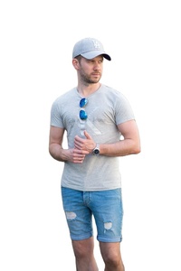 กางเกงยีนส์ขาสั้นพิมพ์ลายตามสั่ง - กางเกงยีนส์ขาสั้นลายเสือดาวสไตล์ฮิปฮอปวินเทจแบบอเมริกันสำหรับผู้ชาย - Product Image 3