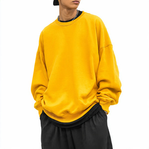 Sweat-shirts à épaules tombantes en molleton 500GSM pour hommes Sweat-shirt à col rond surdimensionné pour hommes Sweat-shirts de jogging de rue pour hommes - Product Image 3