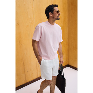 GRIMELANGE DUNNO เสื้อยืดคอกลมผ้าฝ้ายออร์แกนิก 100% สำหรับผู้ชายทรงปกติ - Product Image 5