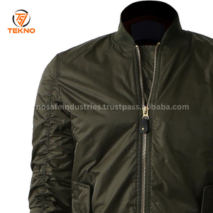 Chaqueta Bomber de satén de alta calidad para hombre: duradera, cómoda y perfecta para ropa informal de moda y estilo elegante Servicio OEM - Product Image 3