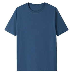 เสื้อยืดผู้ชายคุณภาพสูง ฮิปฮอป คอกลม แขนเสื้อแบบดรอปโชว์เดอร์ สตรีทแวร์ ผ้าคอตตอน 100% ทรงโอเวอร์ไซส์ แบบเรียบง่าย รับผลิตแบบ OEM - Product Image 1