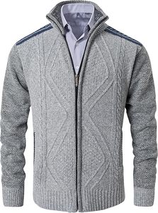 Pull en tricot décontracté pour homme W9592Y Knzhee Industry, anti-rides, anti-bouloches, respirant, fin, 100% coton, ample, uni, hiver - Product Image 3