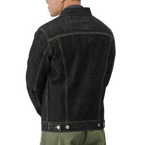 Chaqueta vaquera de algodón 100% ajustada Retro Vintage para hombre, abrigo de botonadura abrigo con una, chaleco vaquero lavado con solapa para otoño - Product Image 5