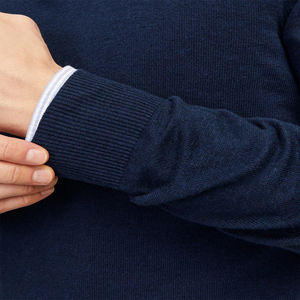 Chaqueta de Punto Personalizada para Hombre 2026, Estilo Francés, de Secado Rápido, Color Sólido, Manga Larga, con Cierre de Cremallera de 1/4 - Product Image 4