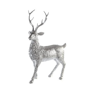 Sculpture de cerf en aluminium argenté de nouvelle conception, faite à la main, polie, décoration de vacances et cadeau, pièce maîtresse pour la chambre à coucher - Product Image 1