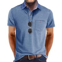 Chemise décontractée d'été pour homme, taille XL, en maille, anti-plis, imprimée, manches courtes, polyester/coton, service OEM personnalisé de gros de qualité supérieure