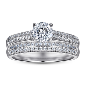 925 Sterling <b>Silver</b> Elegant Diamond Rings for Women 10K Rose Gold Plated VVS Moissanite Brilliant Cut IGI Certified Fine Jewelry - Product Image 5